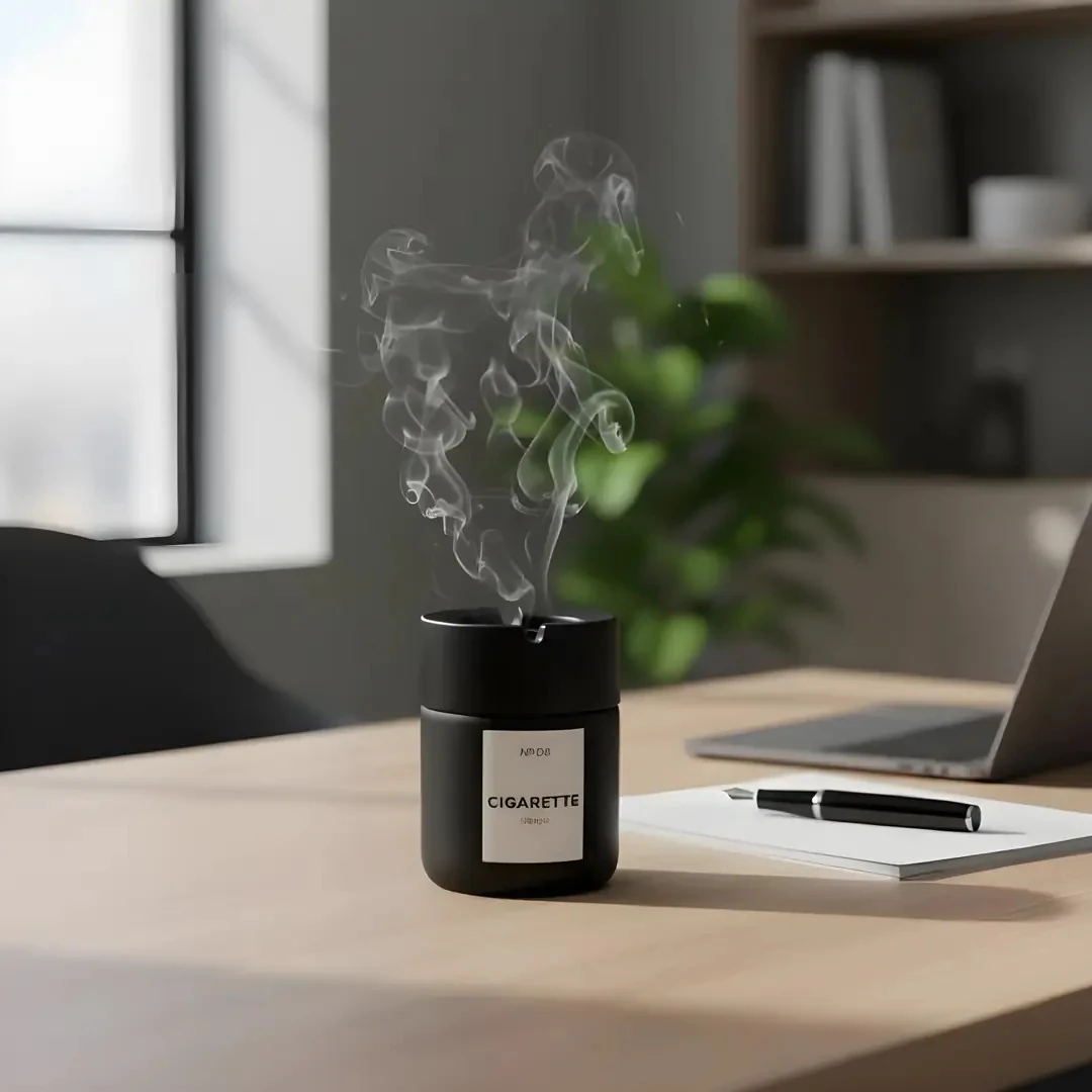 Dark Estetik Siyah Cam Küllük