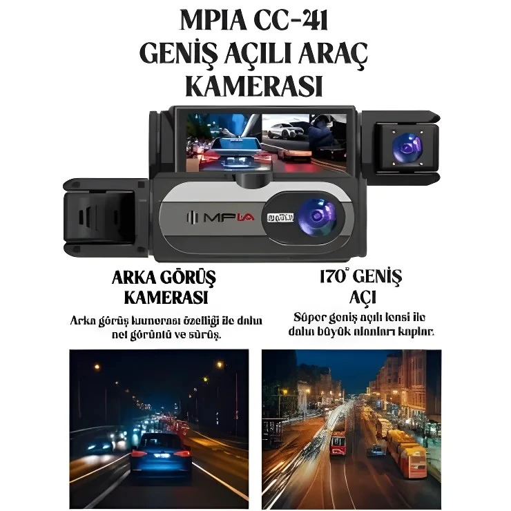 170 Derece Geniş Açılı Araç Kamerası