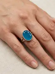 Turkuaz Göl Oval Yüzük 2