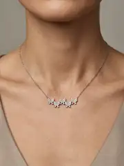 Kelebek Valsi Gümüş Kolye 2