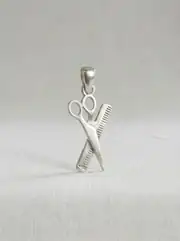 Gümüş Berber Temalı Kolye Ucu 1