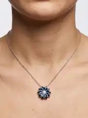 Mavi Çiçek Kolye 2