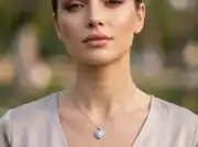 Taşlı Çift Kalp Kolye 2