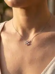 Taşlı Kar Tanesi Kolye 2