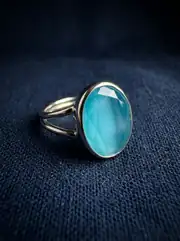 Turkuaz Göl Oval Yüzük 3