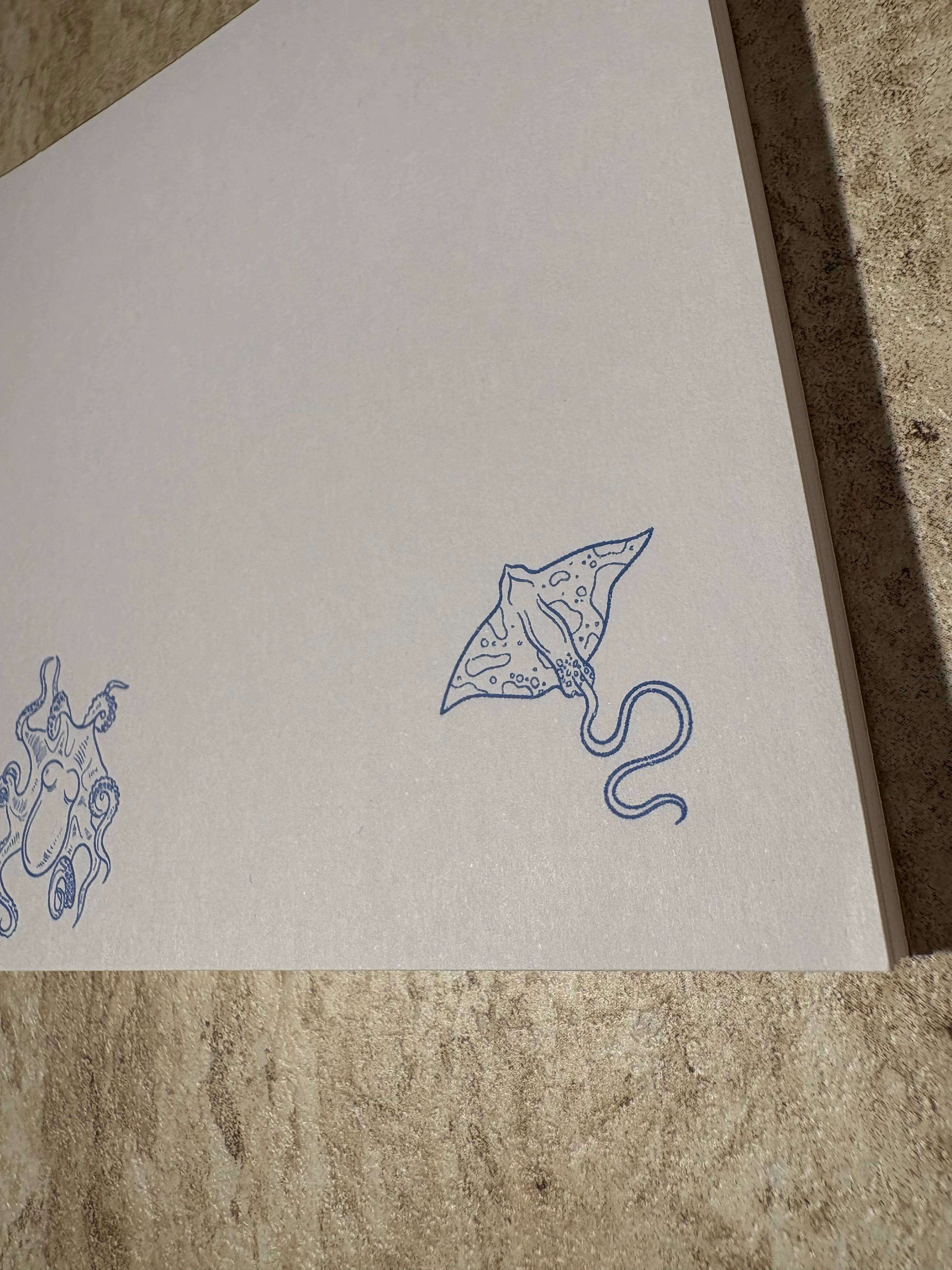 Koyu Mavi Deniz Temalı Notepad