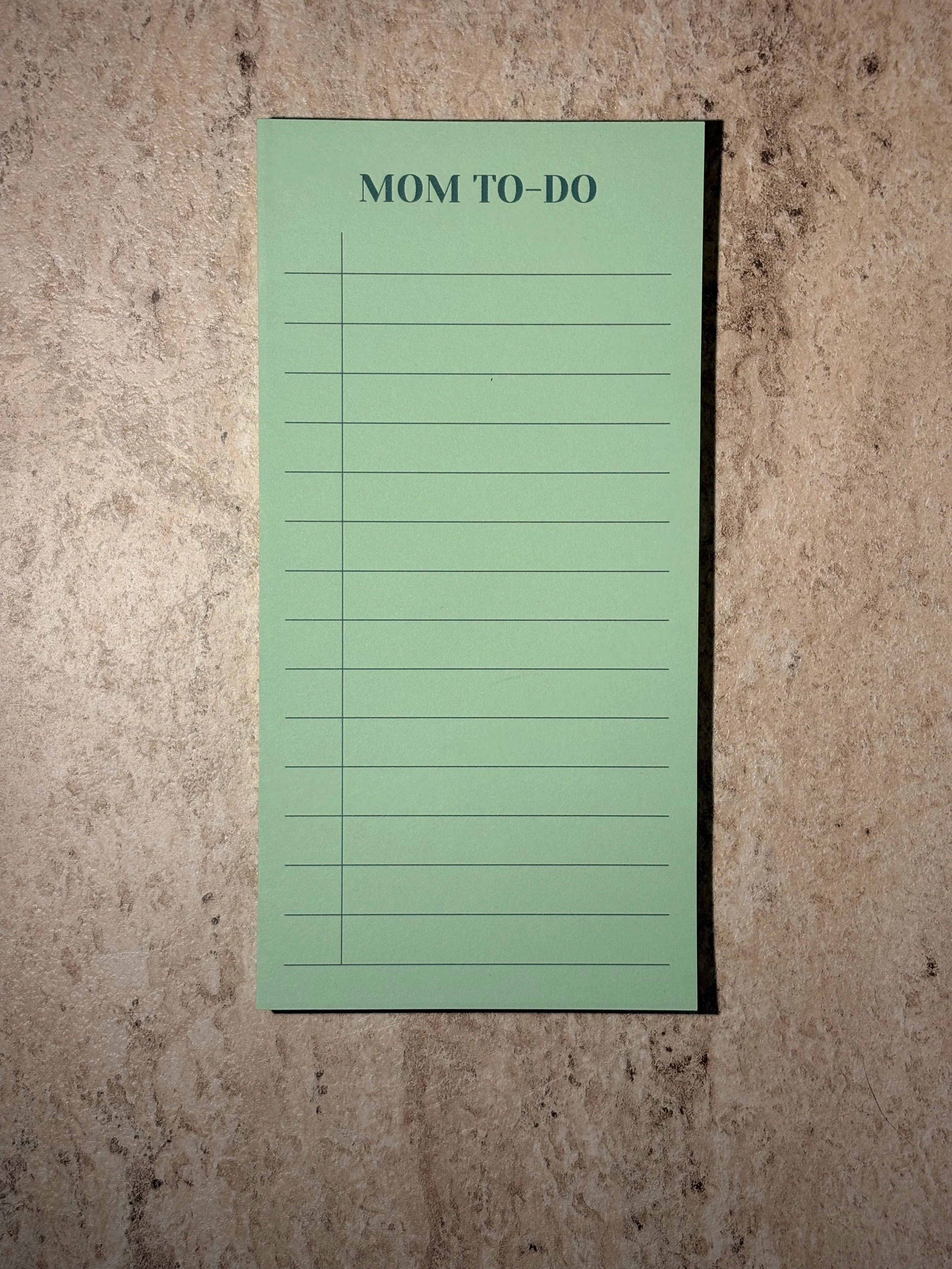 Yeşil Mom To Do Notepad