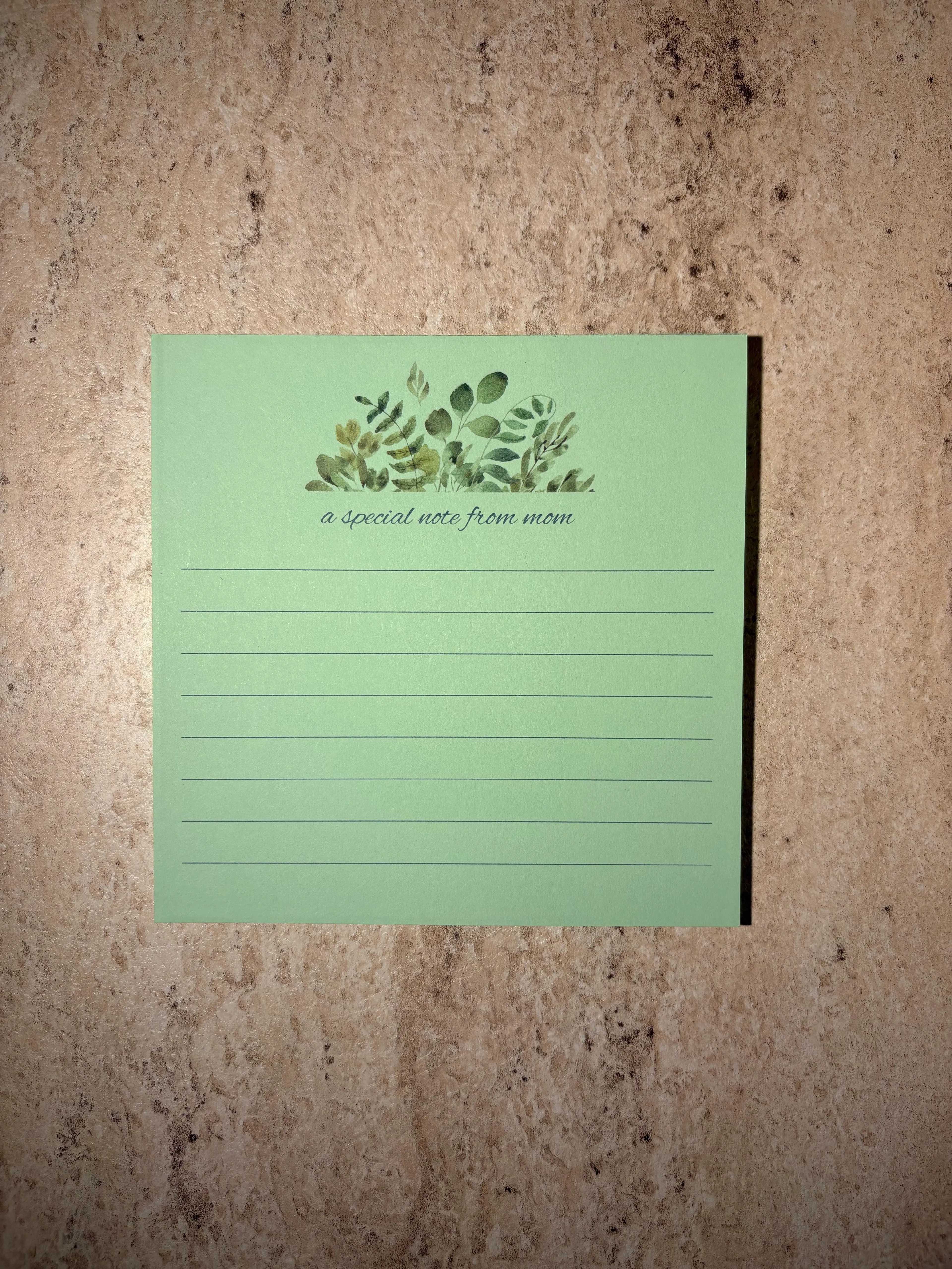 Yeşil Special Notes From Mom Notepad