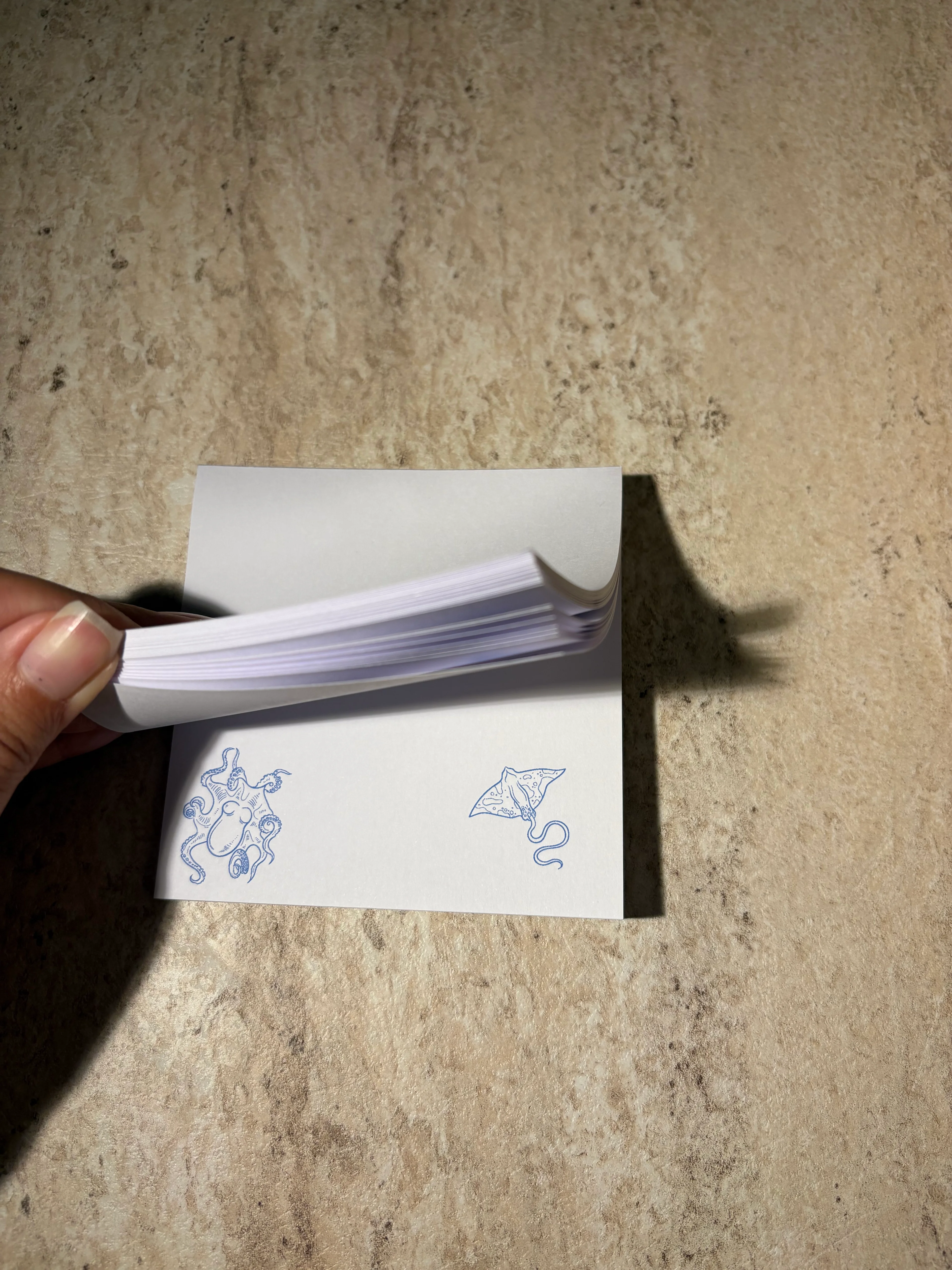 Koyu Mavi Deniz Temalı Notepad