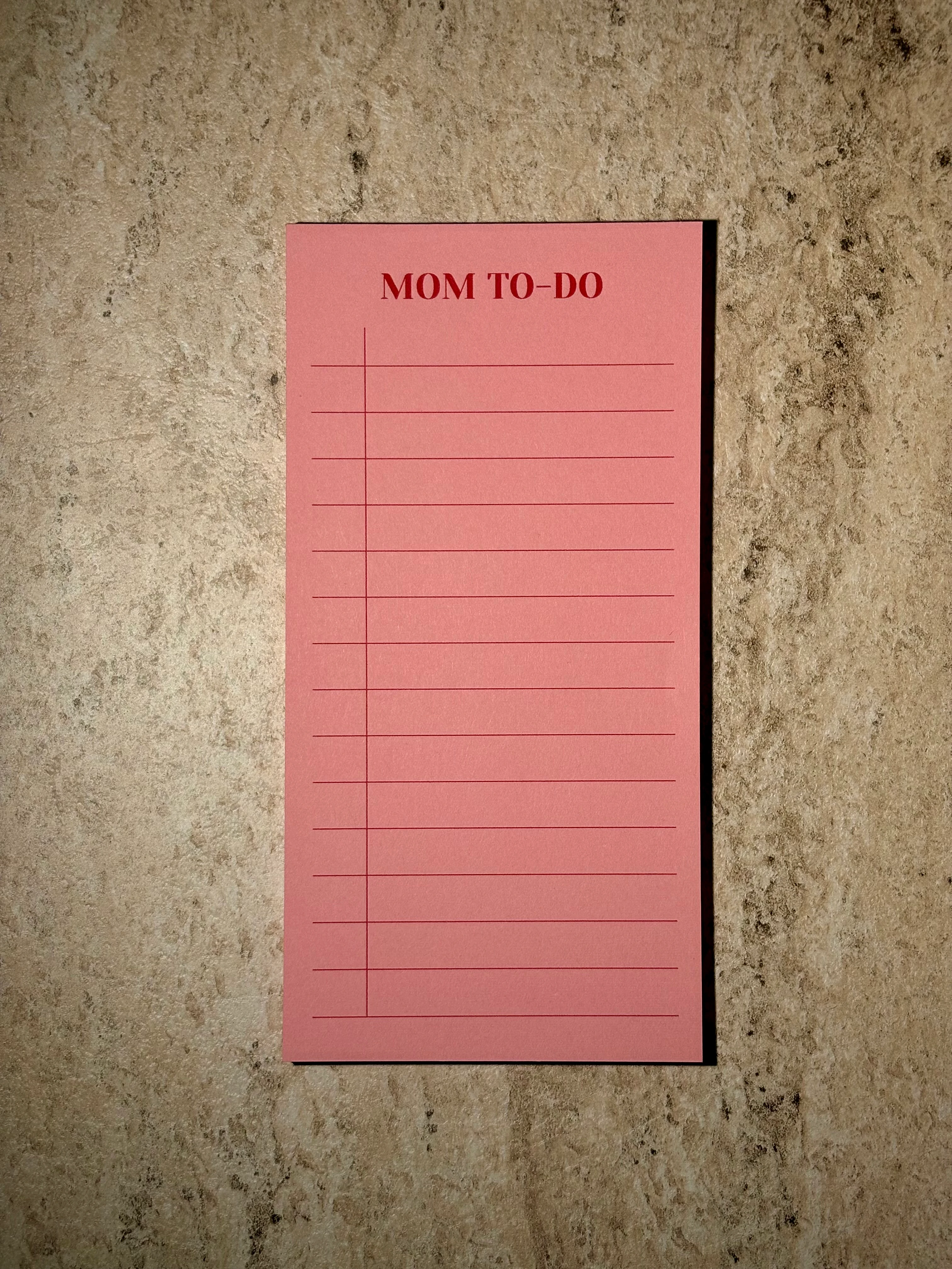 Pembe Mom To Do Notepad
