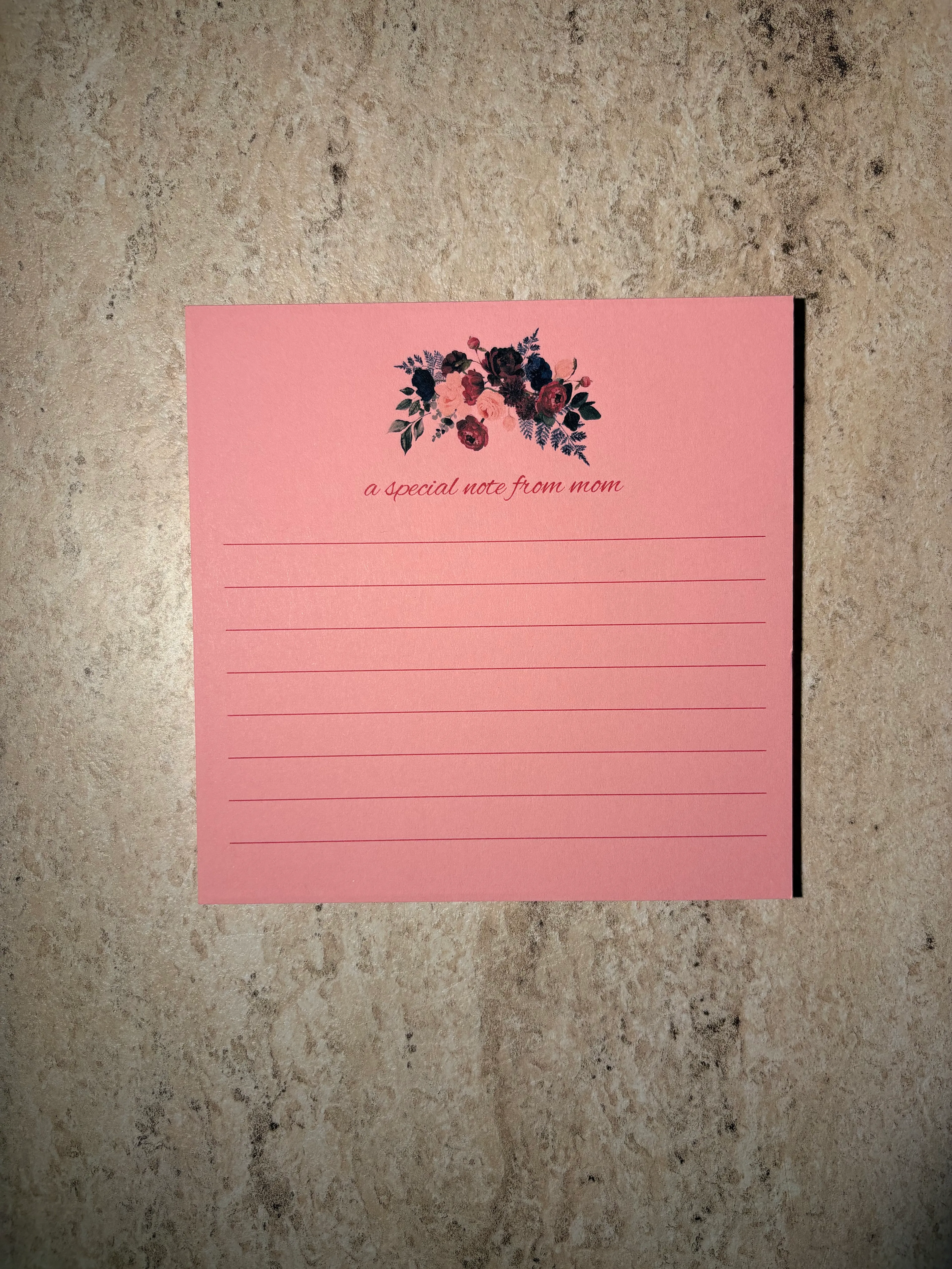 Pembe Special Notes From Mom Notepad