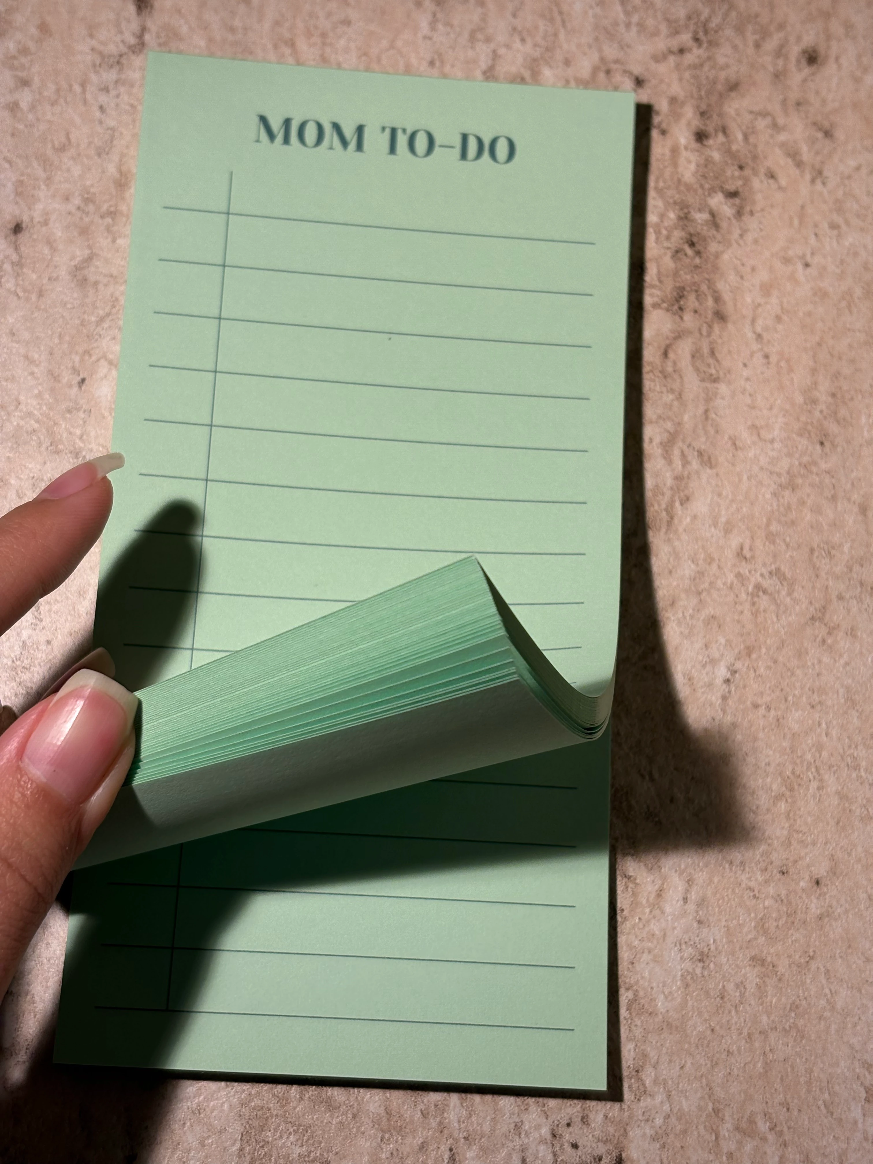 Yeşil Mom To Do Notepad
