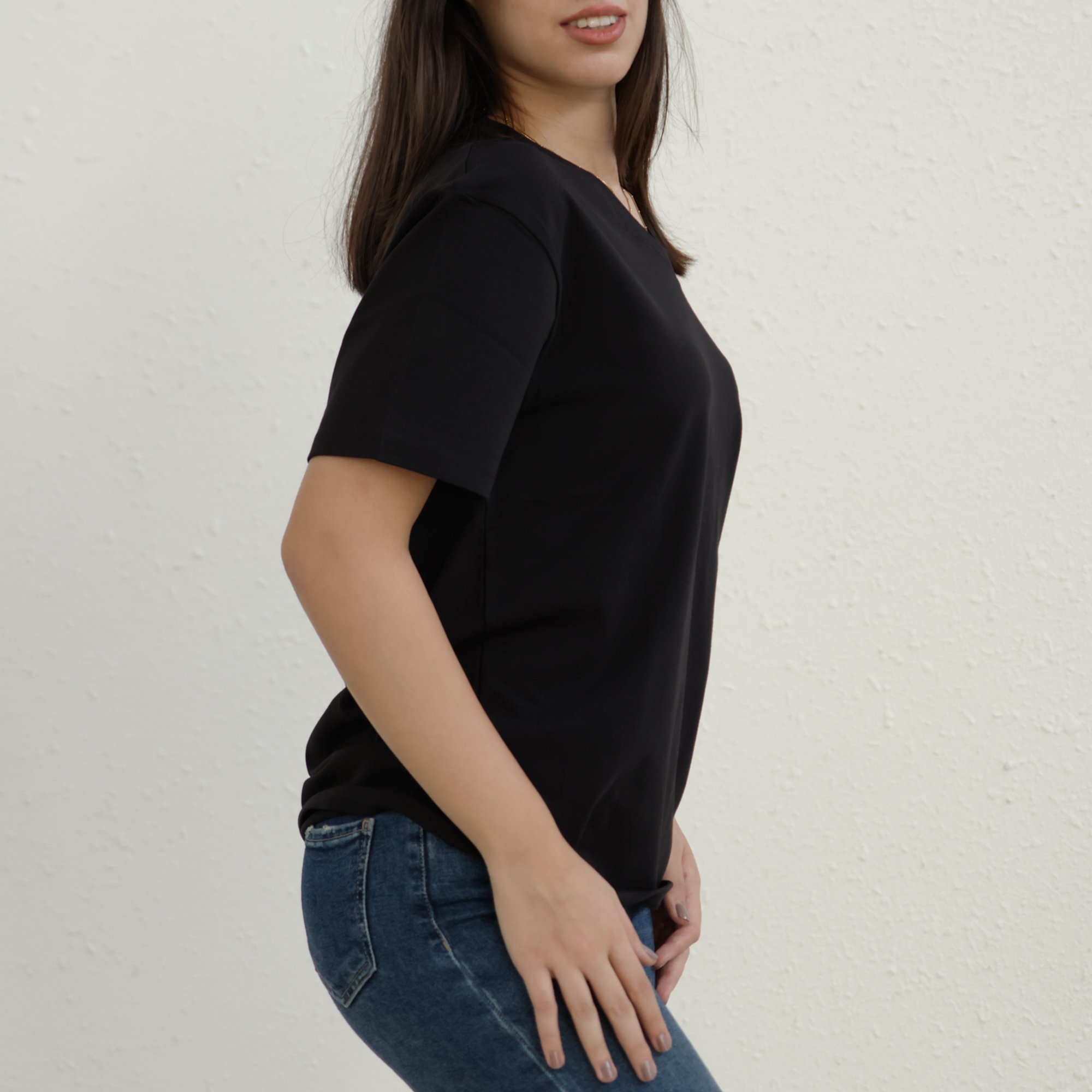 Unisex V Yaka Tişört