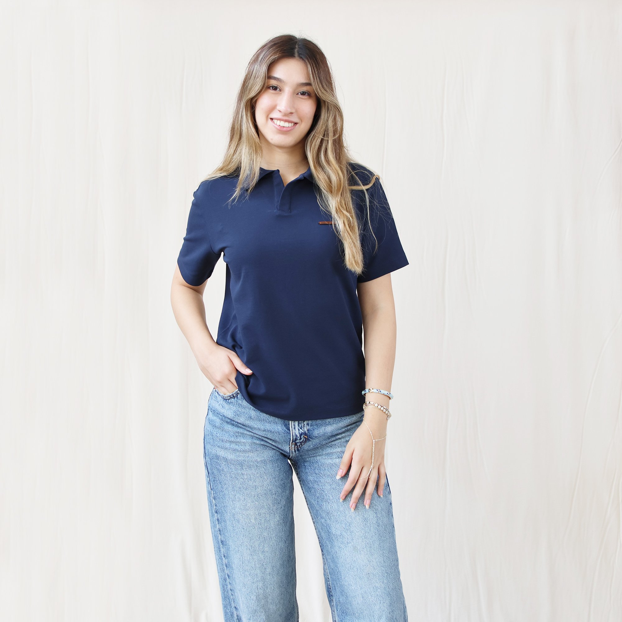 Standart Fit Polo Yaka Tişört - Lacivert