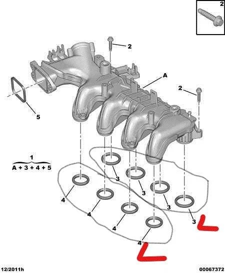 (8 ADET ) PEUGEOT CITROEN EMME MANIFOLD CONTASI TAKIM  0348R4+0348R5   