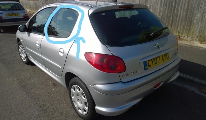 PEUGEOT 206 Arka Cam Dış Fitili Sol ORJİNAL    9300A7