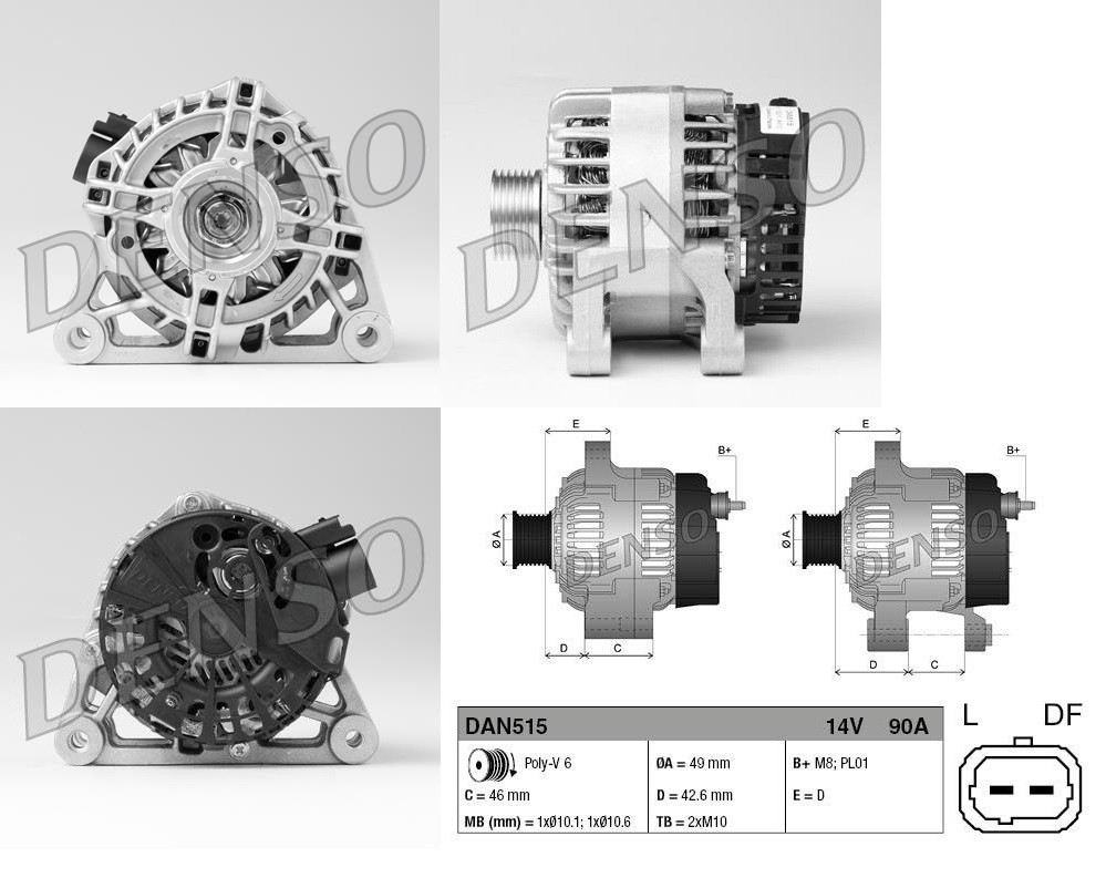 ALTERNATÖR ŞARZ DİNAMO  ( 207+301+307=PEUGEOT )( C-ELYSEE+C2+C3 )