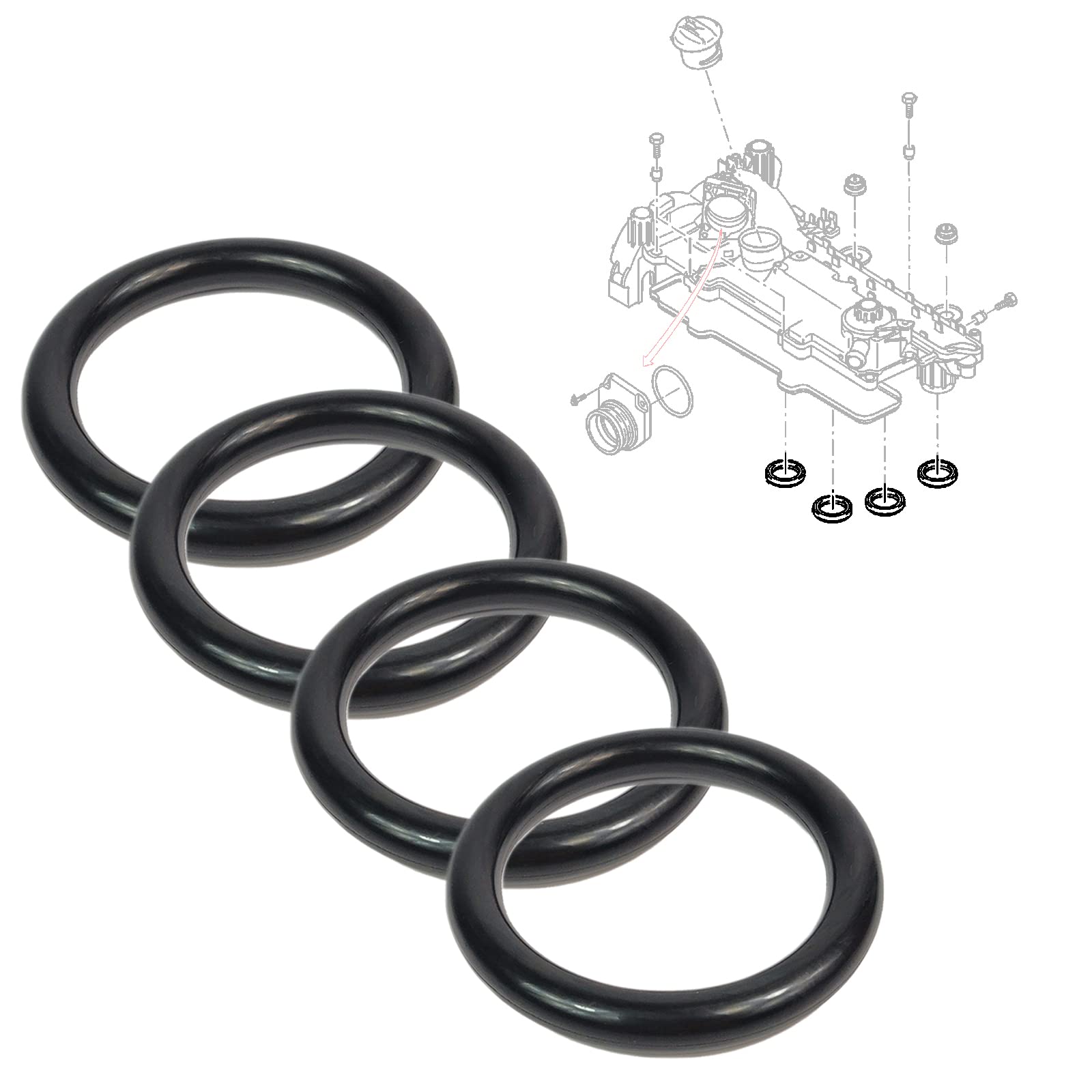 PEUGEOT 206 , 307  ve CİTROEN C3 , C4  ( 1.4 HDI )  için EMME MANİFOLD  CONTA ORİNG TAKIMI  OE:  0348.R2