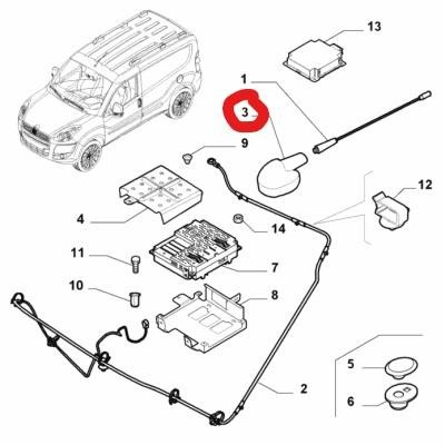 Fiat Albea Anten Dibi Tabanı     (51718857)