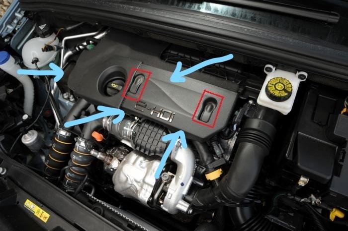 Peugeot Citroen  Euro 5 Motor Üst Koruma Kapağı Logosuz  0137F9