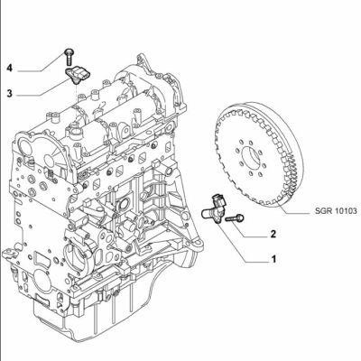 FİAT DOBLO 1,3  KRANK DEVİR VOLAN SENSÖRÜ    73502752
