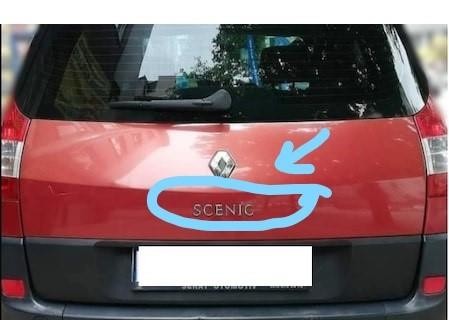 Renault Scenic 2 Bagaj Kaput SCENIC Amblemi Yazısı   8200211785