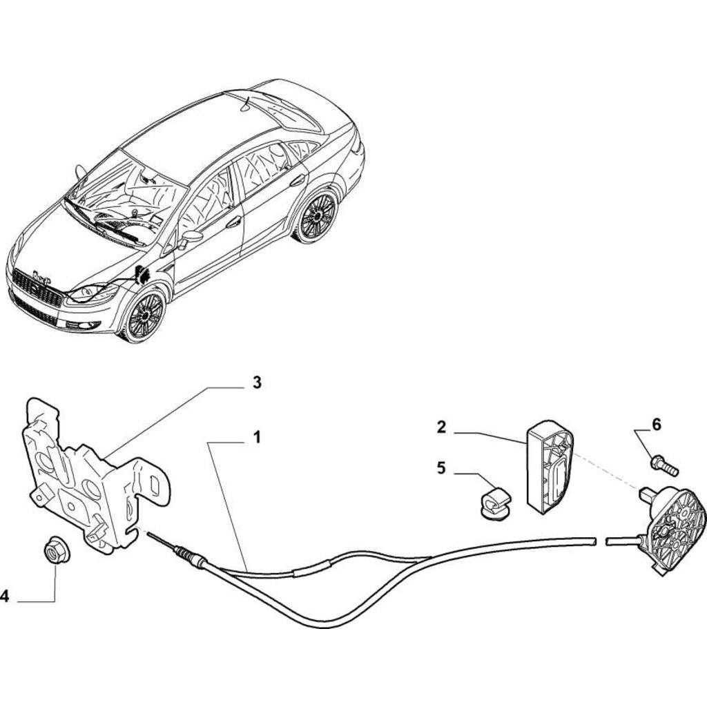 Fiat Fiorino Ön Motor Kaput Acma Kolu (735516979)