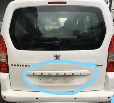 PEUGEOT PARTNER VAN BOXER EXPERT ARKA BAGAJ YAZI - 8665.RW