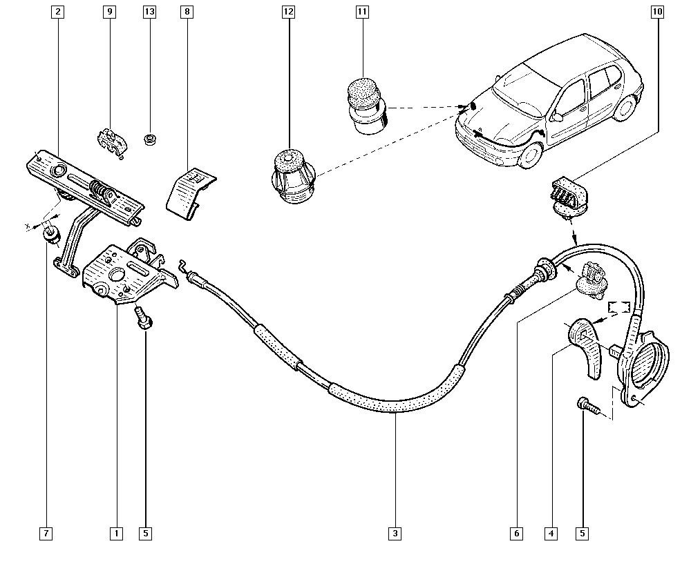 Renault Clio Symbol ( MK2 ) Ön Motor  Kaput Kilit  (8200069296)