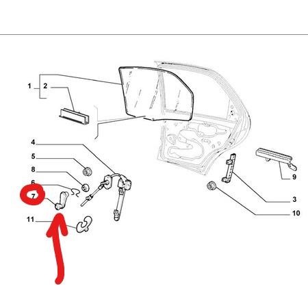 Fiat Siena Palio Albea Tempra Tipo Slx  Uno  Cam Açma Kolu