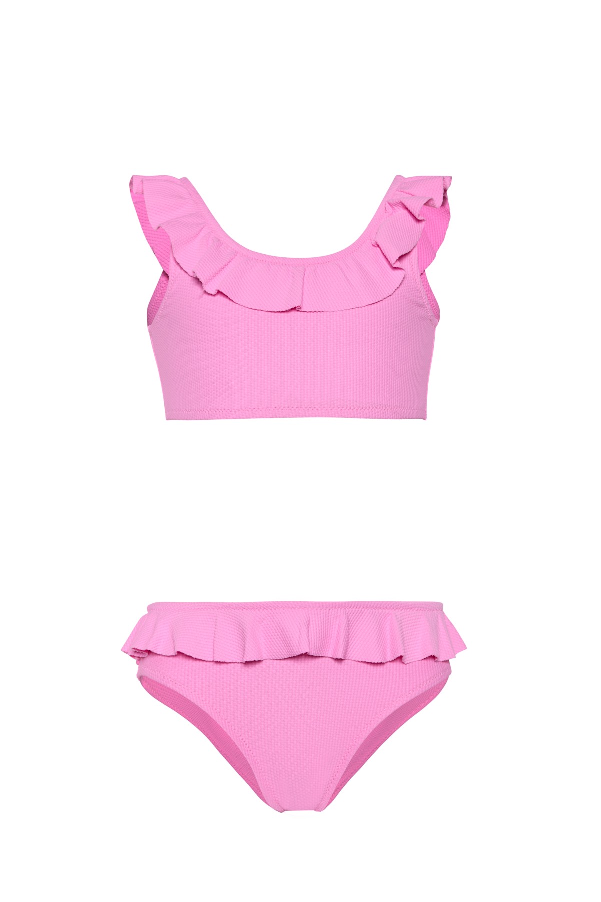 Kız Çocuk Pembe Volanlı Bikini Takımı 25SG004ST