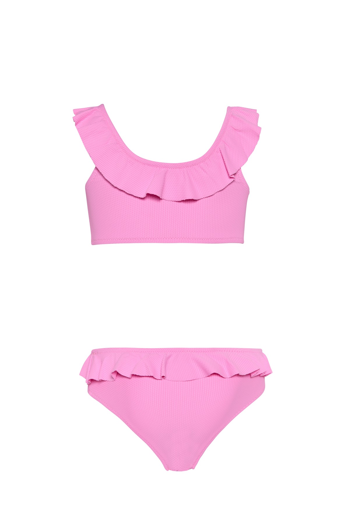 Kız Çocuk Pembe Volanlı Bikini Takımı 25SG004ST