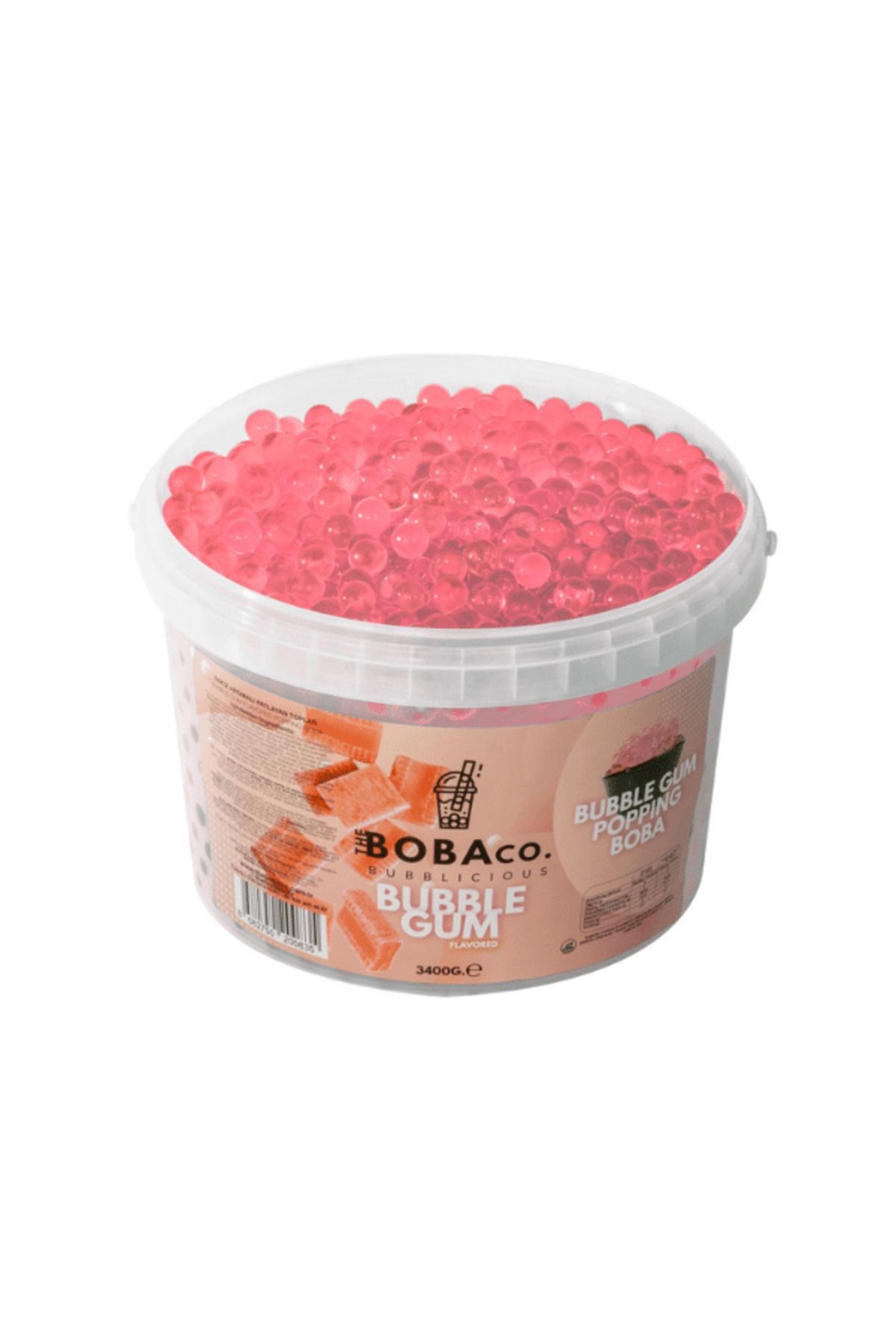 Bubble Gum Aromalı Bubble Tea Boba 3,4kg | The Boba Co.