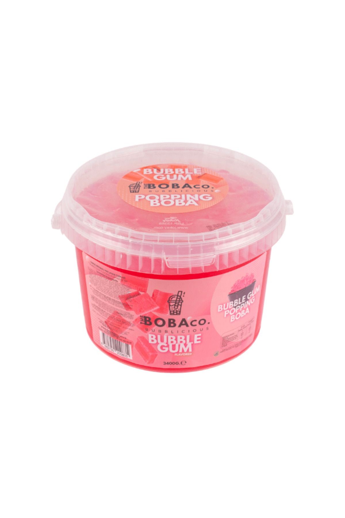Bubble Gum Aromalı Bubble Tea Boba 3,4kg | The Boba Co.