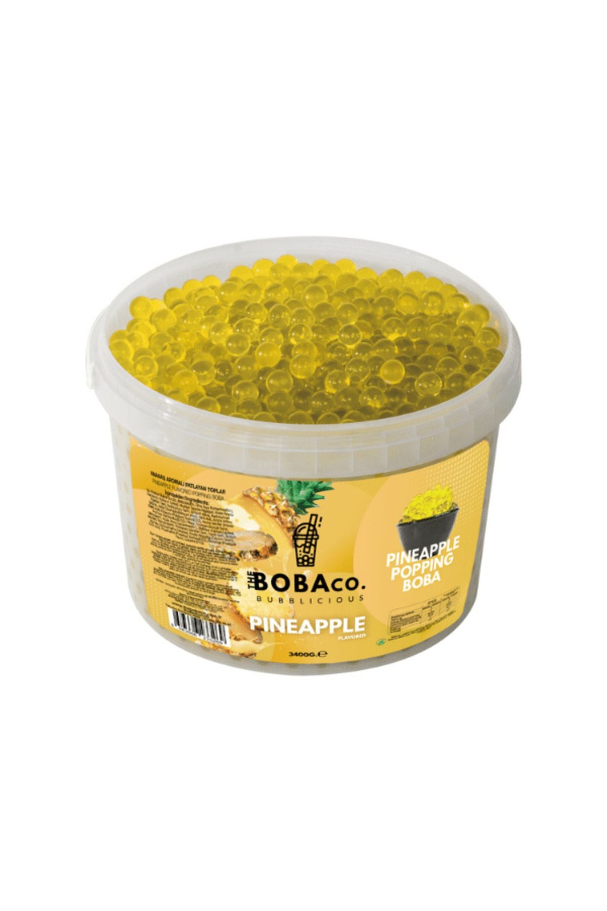 Ananas Aromalı Bubble Tea Boba 3,4Kg | The Boba Co.