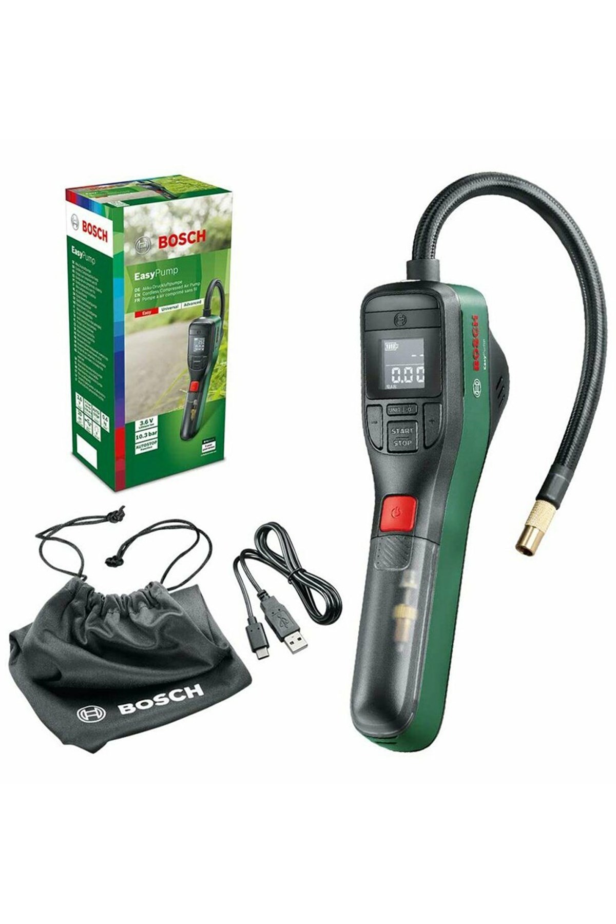 Bosch EasyPump Akülü Hava Kompresörü