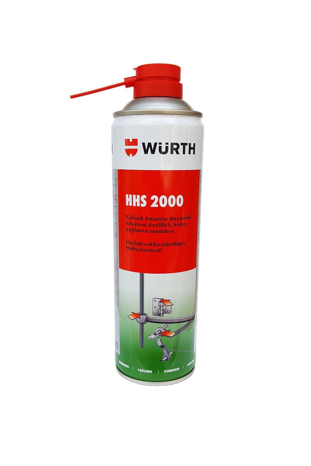 Würth HHS-2000 500 ml Yüksek Basınca Dayanıklı Tutunma Özellikli Sıvı Gres Spreyi