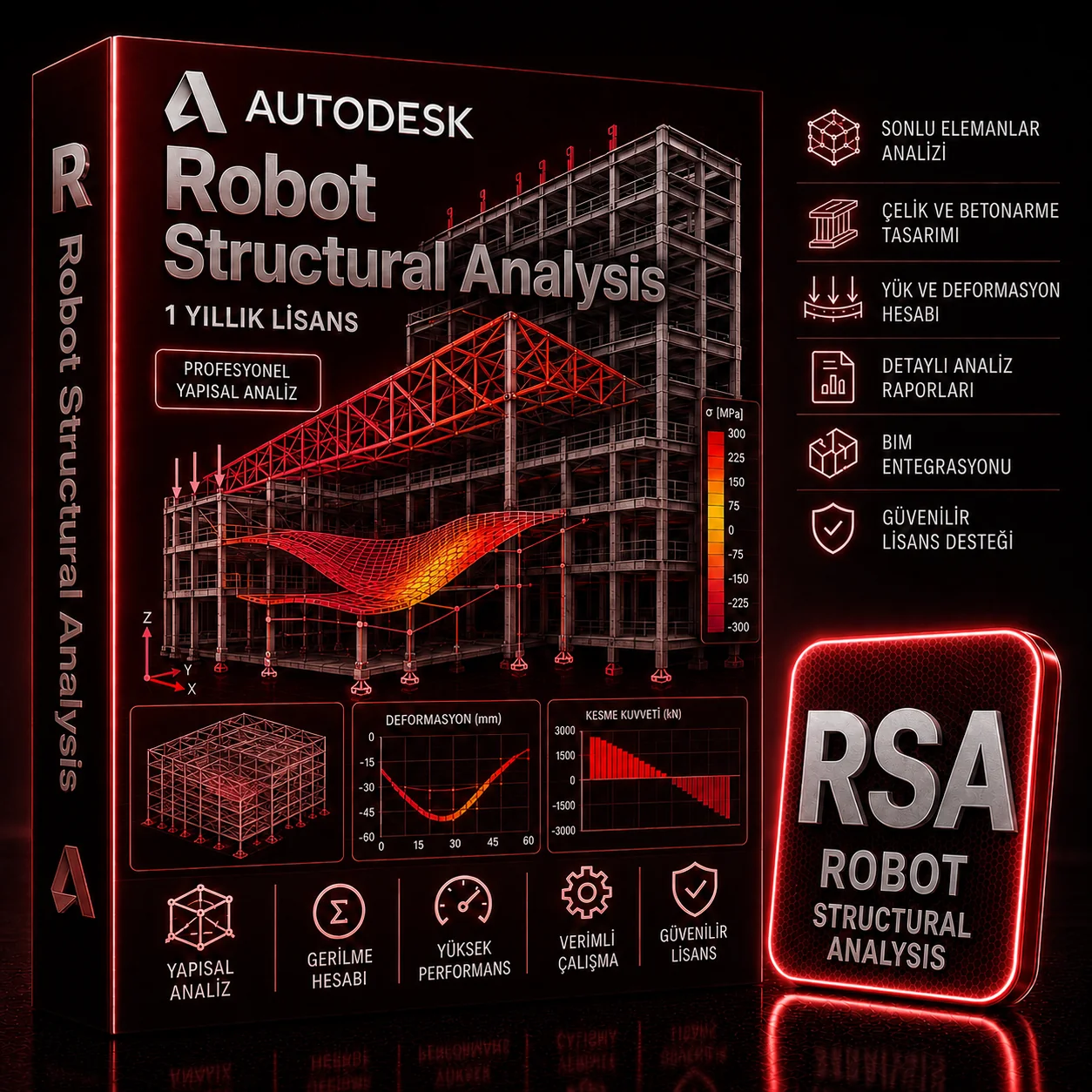 Autodesk Robot Structural Analysis Professional Lisans Key Satın Al | 1 Yıllık Dijital Lisans