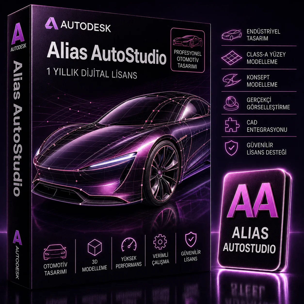 Autodesk Alias AutoStudio Lisans Key Satın Al | 1 Yıllık Dijital Lisans