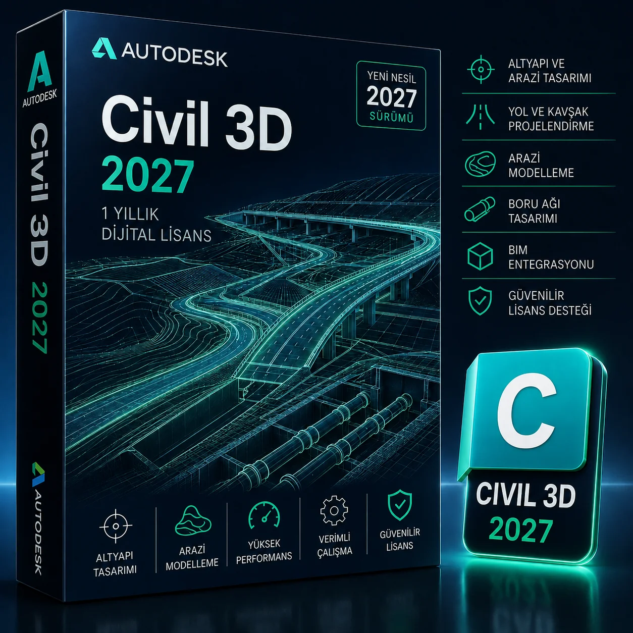 Civil 3D 2027 Lisans Key Satın Al | 1 Yıllık Dijital Lisans