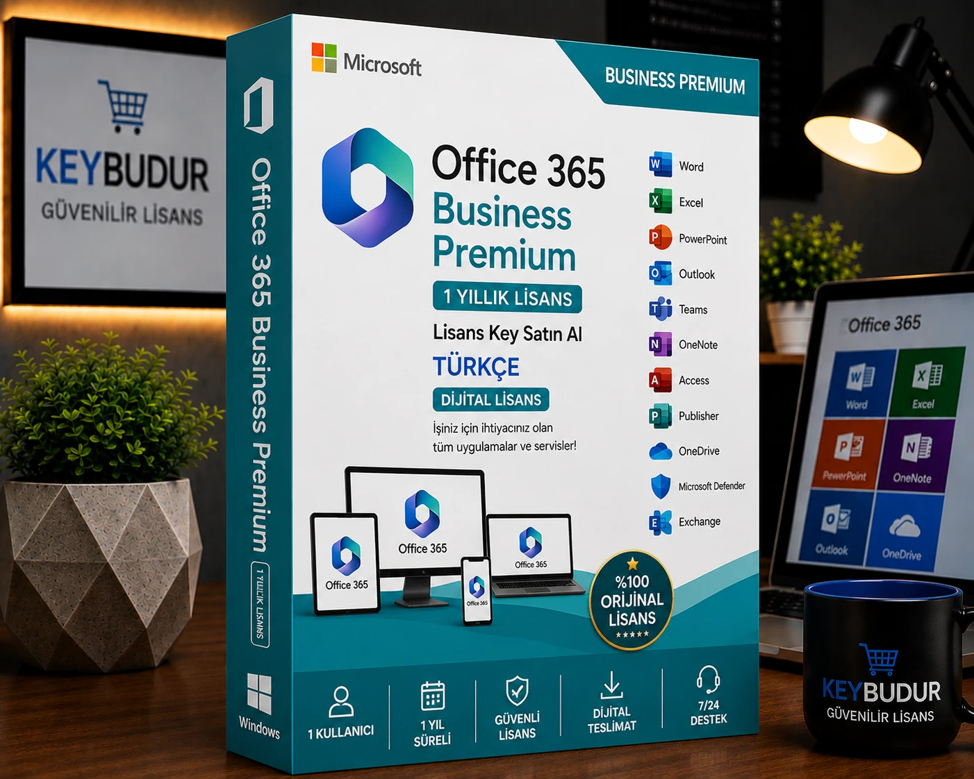 Office 365 Business Premium Türkçe 1 Yıllık Lisans Key Satın Al
