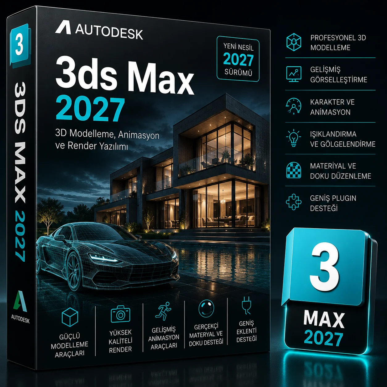3ds Max Lisans Key Satın Al | 1 Yıllık Dijital Lisans | Hızlı Teslimat