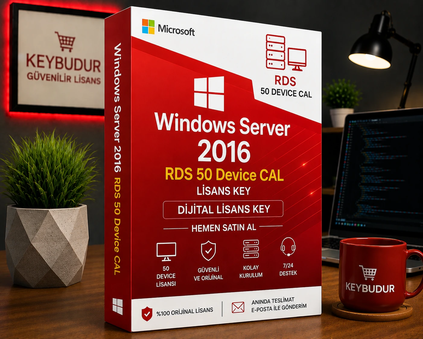 Windows Server 2016 RDS 50 Device CAL Lisans Key Satın Al