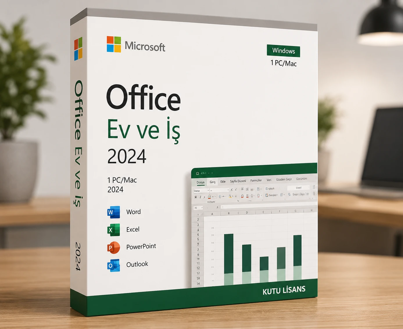 Microsoft Office 2024 Home & Business Ev ve İş Türkçe Kutu Lisans