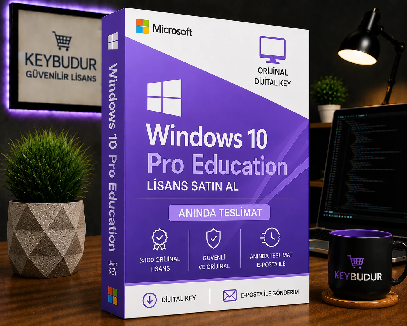 Windows 10 Pro Education Lisans Satın Al | Orijinal Dijital Key | Anında Teslim