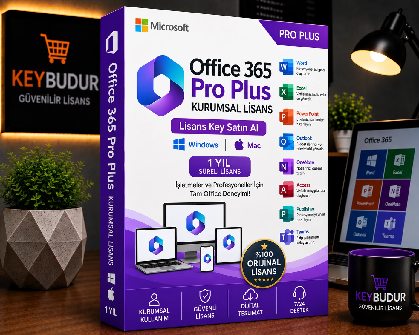Office 365 Pro Plus Kurumsal Lisans Key Satın Al | Windows & Mac 1 yıl