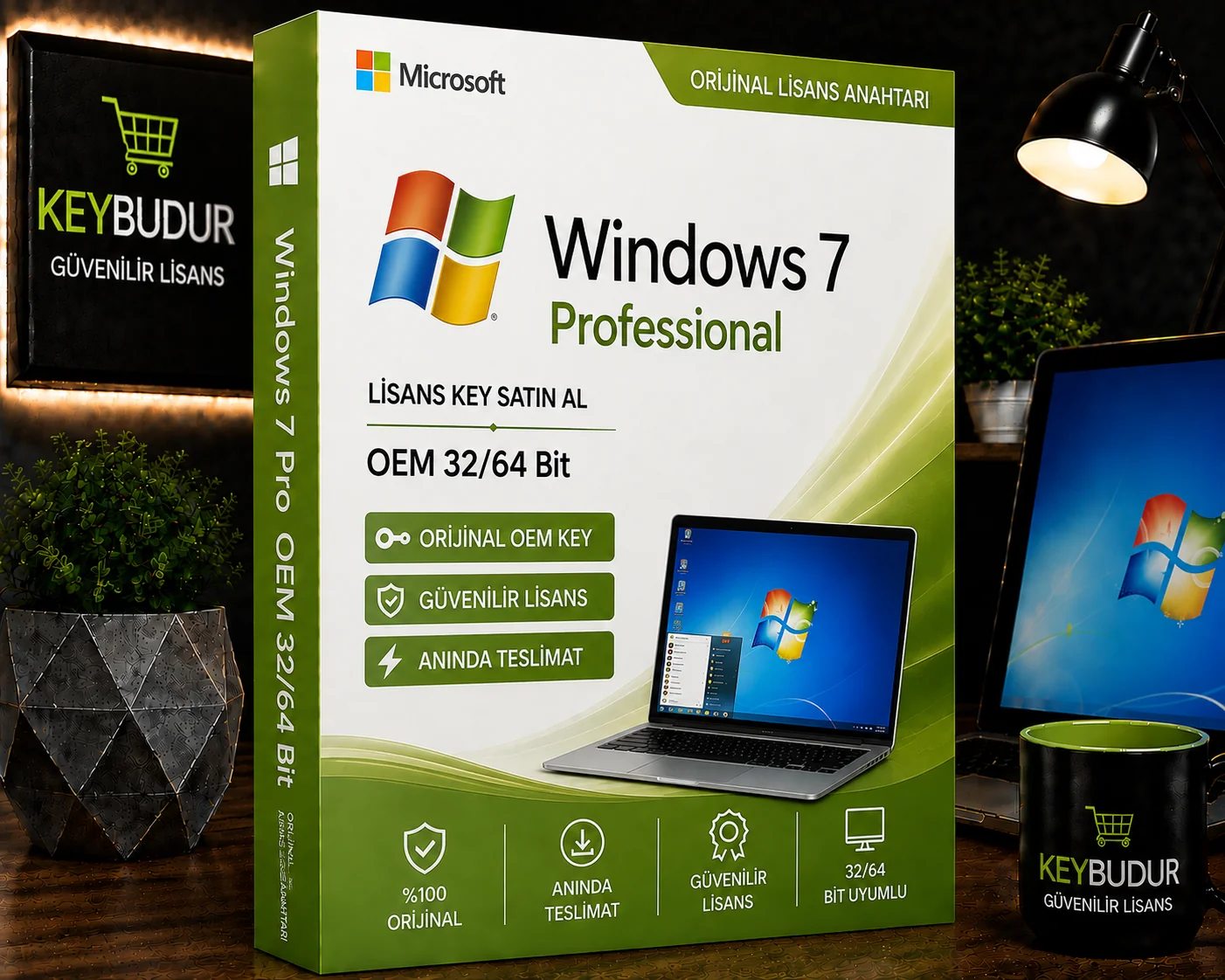 Windows 7 Pro Lisans Key Satın Al | OEM 32/64 Bit