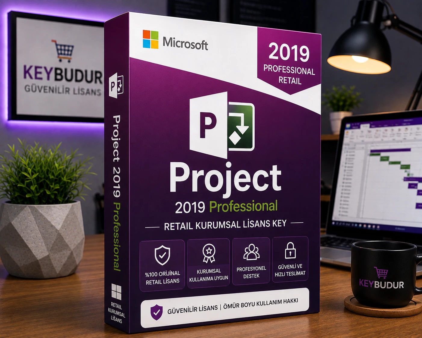 Microsoft Project 2019 Professional Retail Kurumsal Lisans Key Satın Al