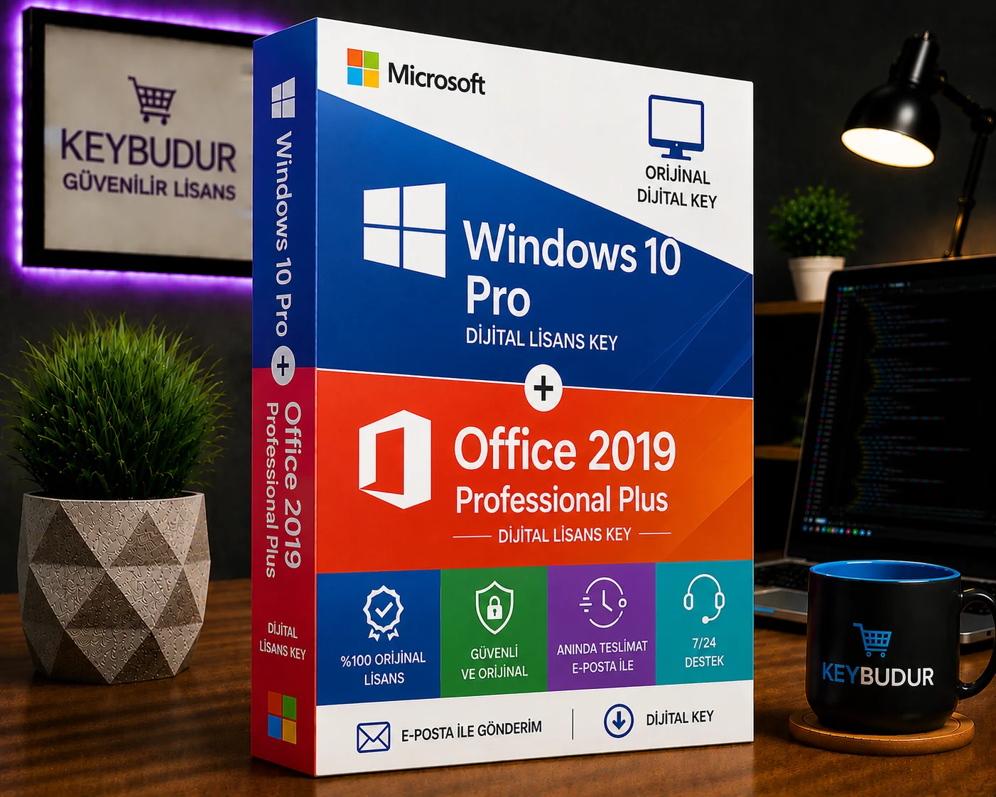 Windows 10 Pro + Office 2019 Professional Plus Dijital Lisans Key