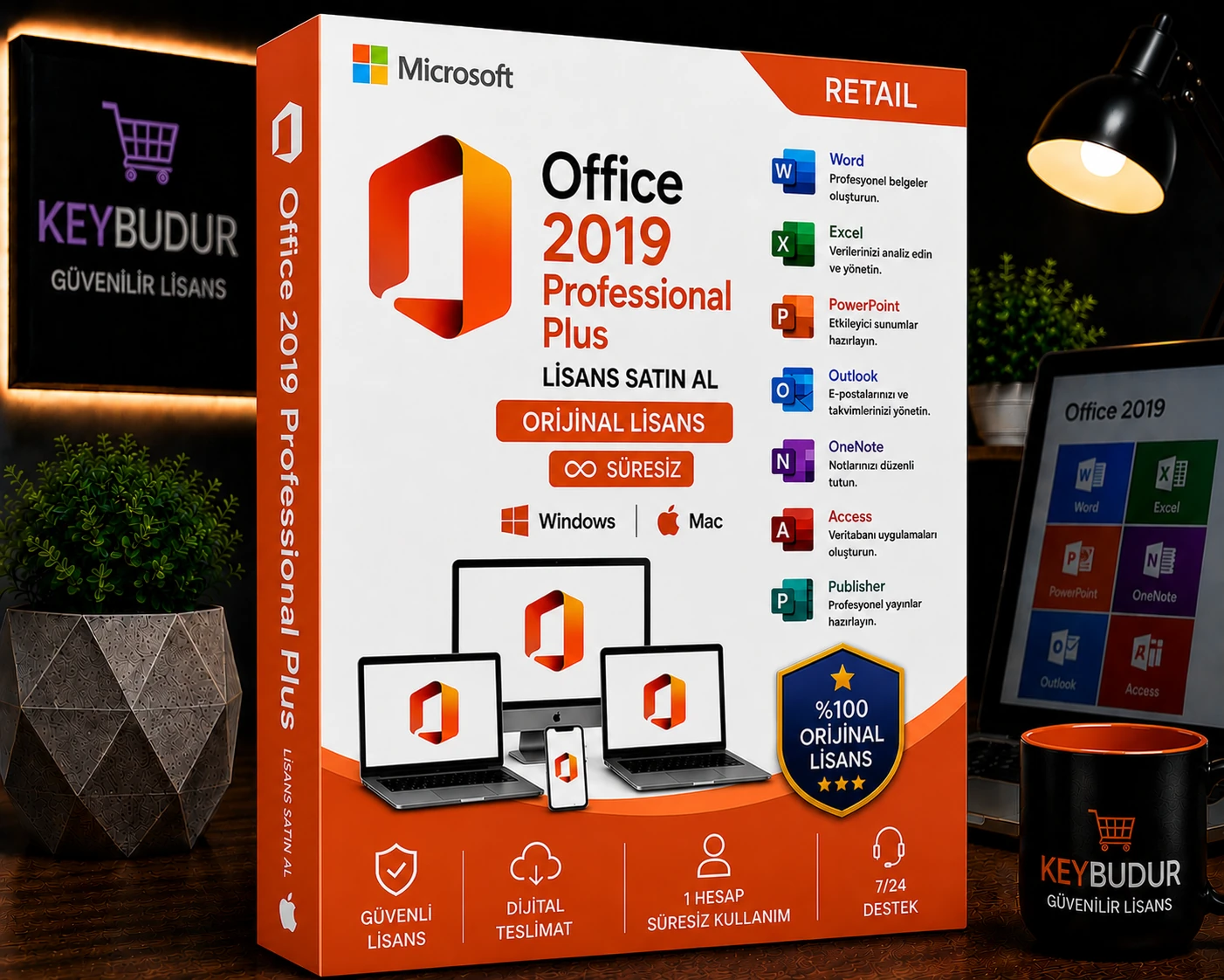 Office 2019 Professional Plus RETAIL Lisans Satın Al | Süresiz